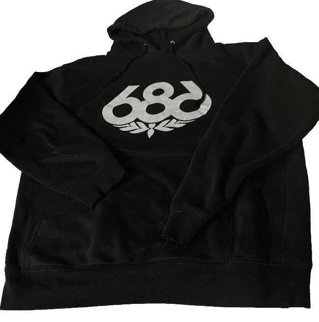 Vintage unisex 686 Graphics Fleece Pullover black Hoodie in M|L26 W23|SKU 6114