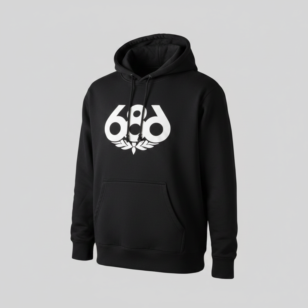 Vintage unisex 686 Graphics Fleece Pullover black Hoodie in M|L26 W23|SKU 6114