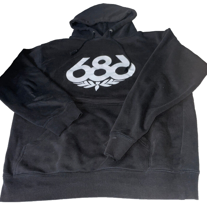Vintage unisex 686 Graphics Fleece Pullover black Hoodie in M|L26 W23|SKU 6114