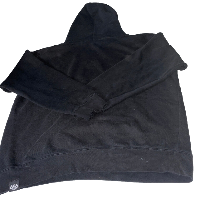 Vintage unisex 686 Graphics Fleece Pullover black Hoodie in M|L26 W23|SKU 6114