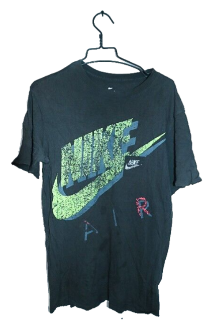 Vintage men Nike air graphics black short sleeve tees in L|L30 W18|SKU 6627