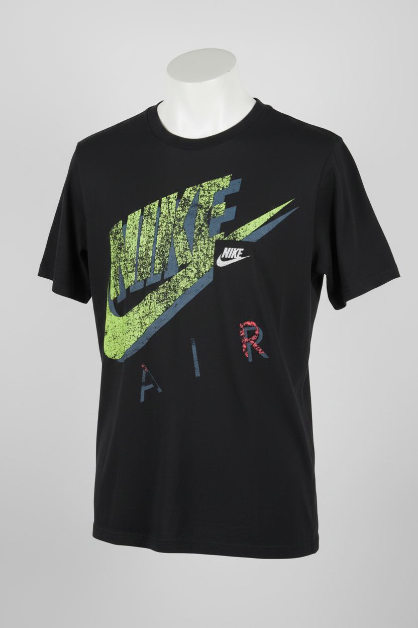 Vintage men Nike air graphics black short sleeve tees in L|L30 W18|SKU 6627