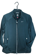 Vintage women Nike fit dry black full zip training fleece track top in M|L28W20