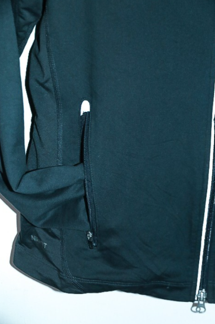 Vintage women Nike fit dry black full zip training fleece track top in M|L28W20