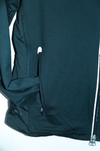 Vintage women Nike fit dry black full zip training fleece track top in M|L28W20