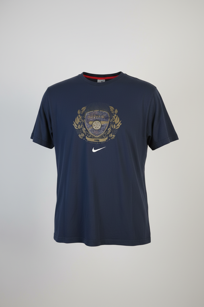 Vintage Blue Nike Arsenal Cotton Shirt Men's XL  With Embroidered Logo SKU 6836