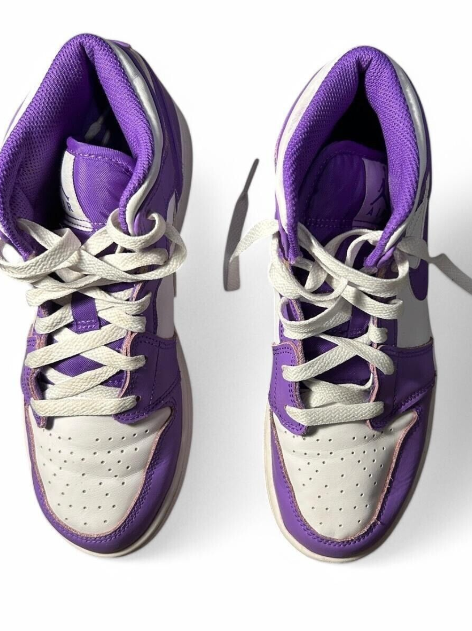 Nike Air Jordan Retro Mid Preschool Purple Venom White Uk 5 USA 5.5 sku 6900