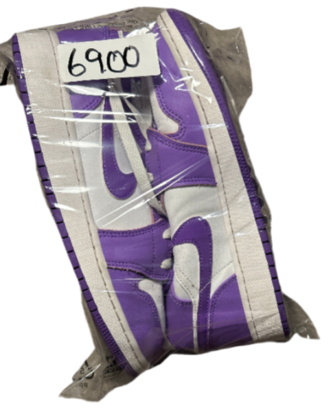 Nike Air Jordan Retro Mid Preschool Purple Venom White Uk 5 USA 5.5 sku 6900