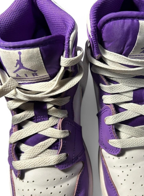Nike Air Jordan Retro Mid Preschool Purple Venom White Uk 5 USA 5.5 sku 6900