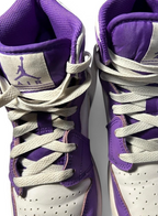 Nike Air Jordan Retro Mid Preschool Purple Venom White Uk 5 USA 5.5 sku 6900
