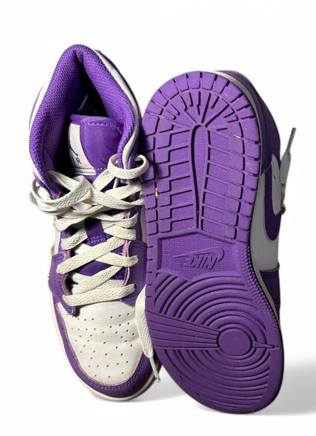 Nike Air Jordan Retro Mid Preschool Purple Venom White Uk 5 USA 5.5 sku 6900