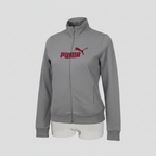 Vintage Puma Women's grey small full zip up high neck track top | S | SKU 3536