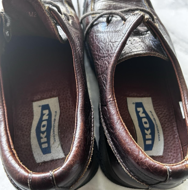 IKON Original Brown Krombie Retro Mod All Leather Brogue Shoes 9.5 SKU 6986