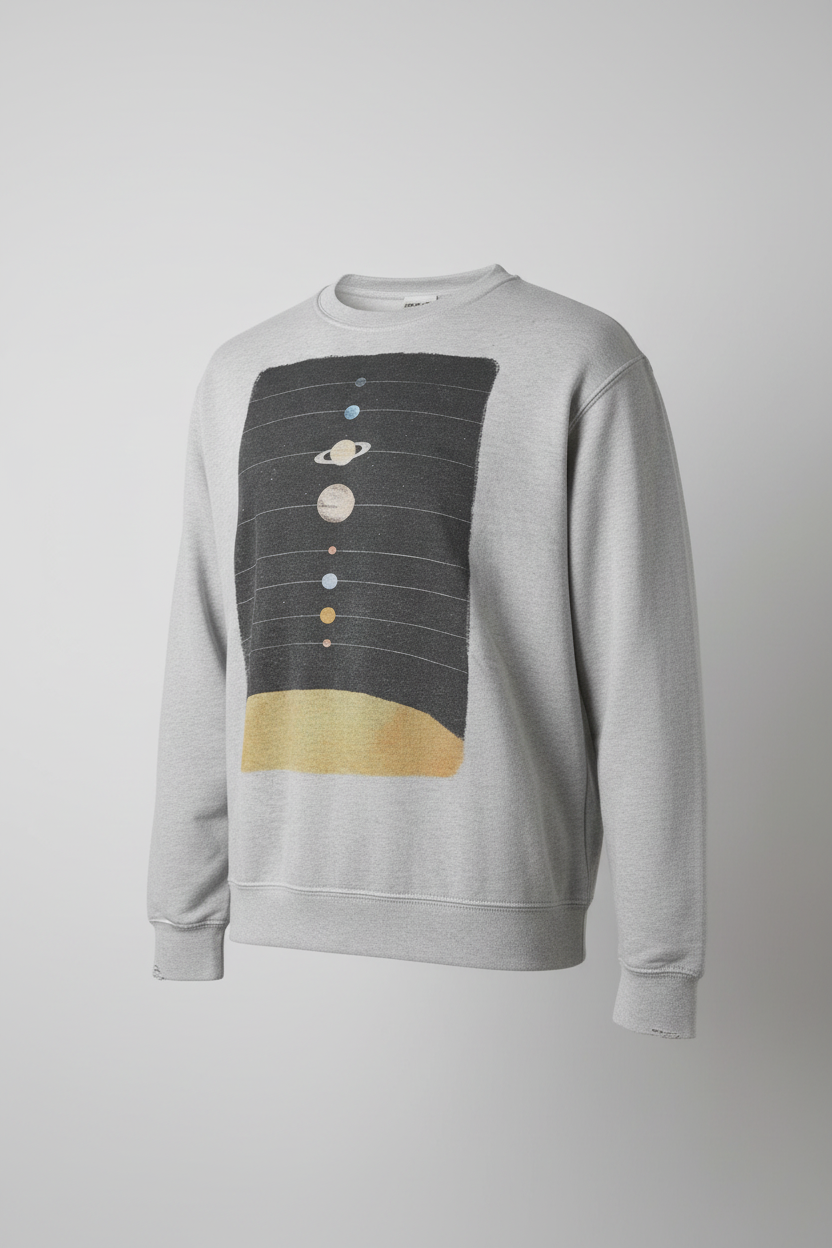 Vintage Second skin graphics grey golf crew neck jumper in M|L28 W23|SKU 6123