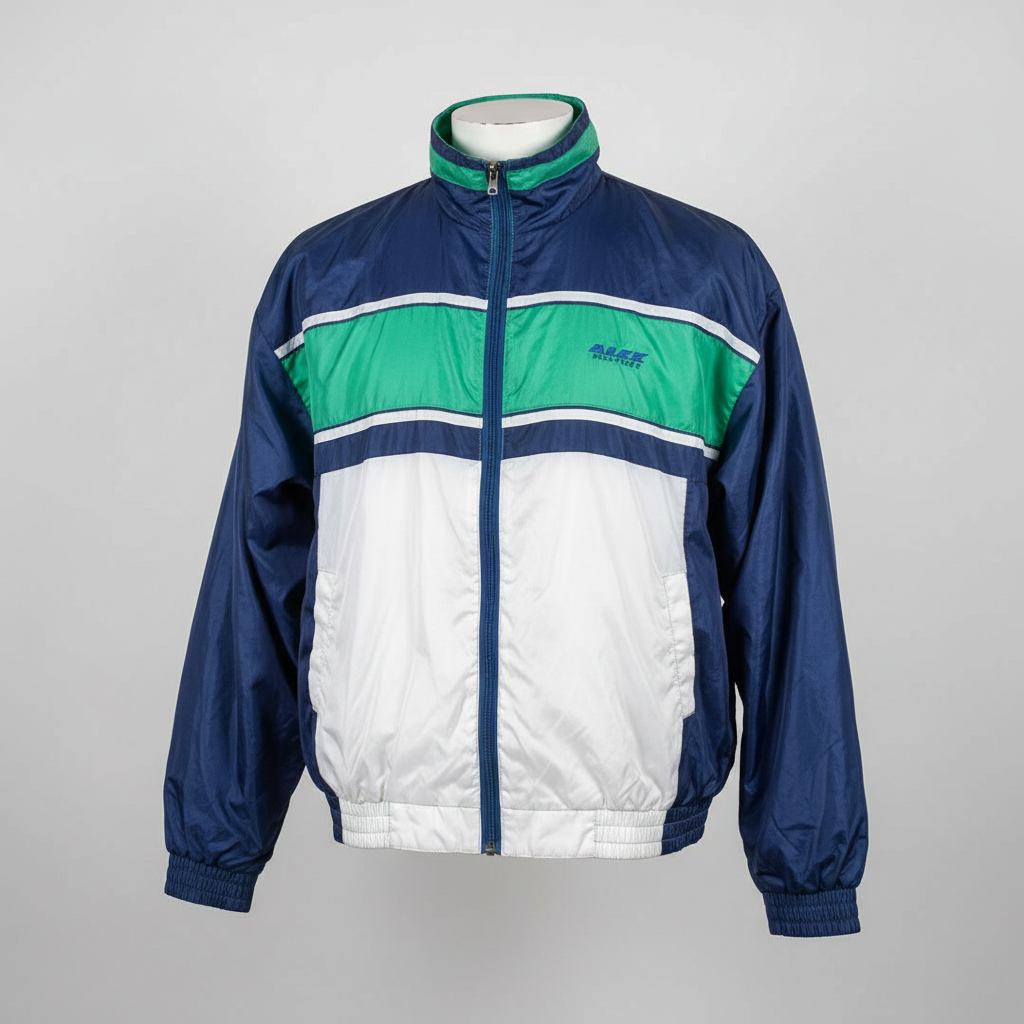 Vintage Alex athletics 90s windbreaker multi block jacket in XL|L32 W26|SKU 6124