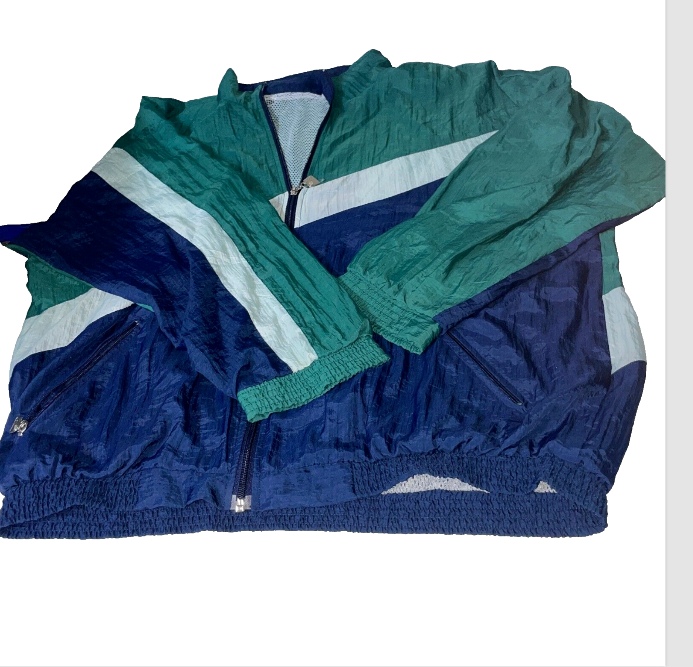 Vintage 90S Multi colourblock windbreaker jacket size XL|L34 W20|SKU 6126