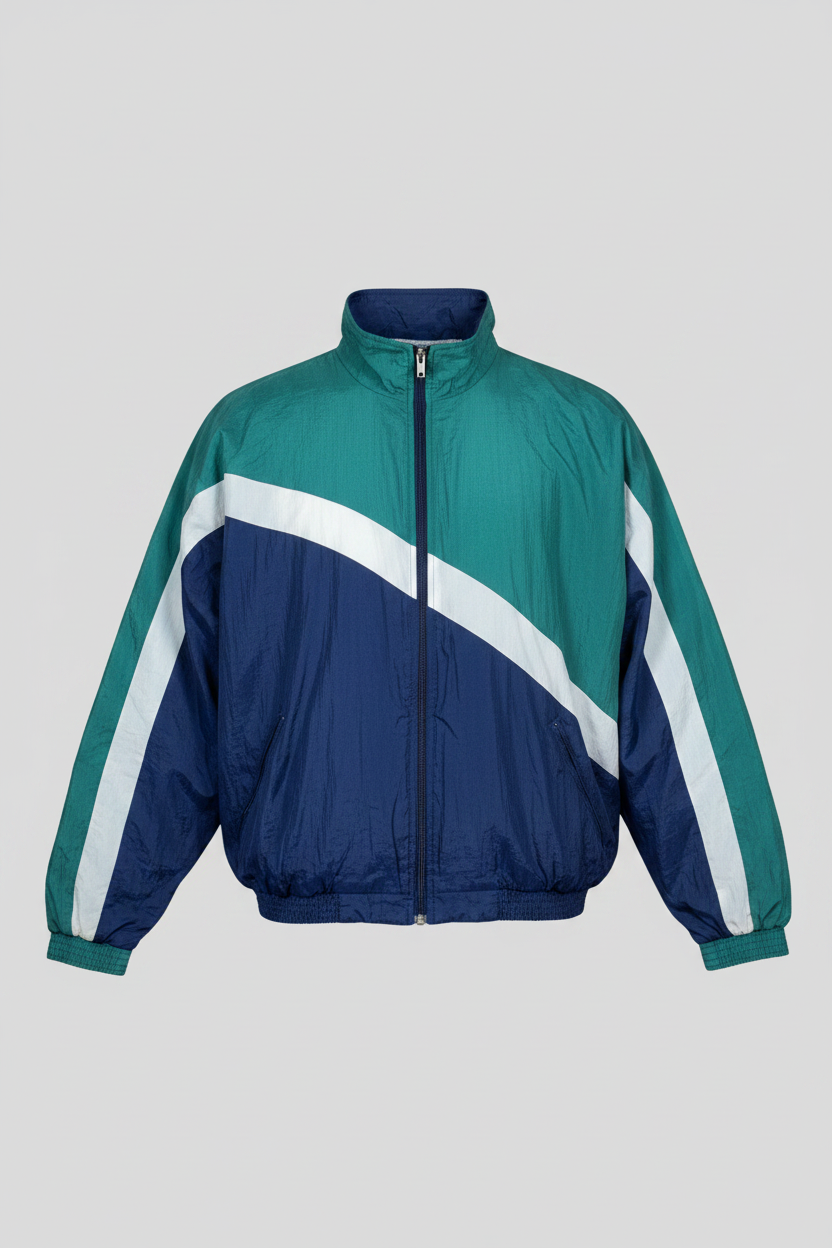Vintage 90S Multi colourblock windbreaker jacket size XL|L34 W20|SKU 6126