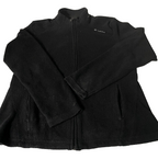 Female Decathlon vintage black fleece jacket in size M|L28 W20|SKU 6134