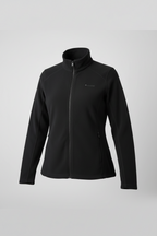 Female Decathlon vintage black fleece jacket in size M|L28 W20|SKU 6134