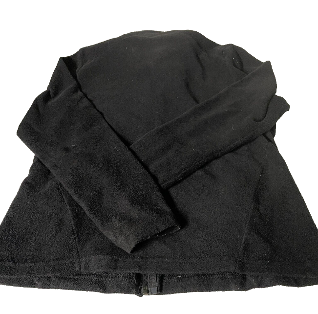 Female Decathlon vintage black fleece jacket in size M|L28 W20|SKU 6134