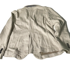 Vintage Zara Cream mens suits blazer 3 button linen blazer in L|L28 W20|SKU 6135