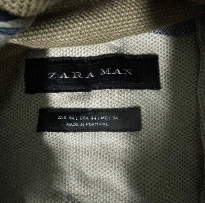 Vintage Zara Cream mens suits blazer 3 button linen blazer in L|L28 W20|SKU 6135