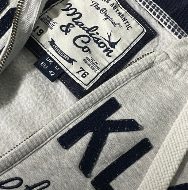 Vintage Women New York full Zip Through grey Hoodie UK 14|L23 W20|SKU 6136