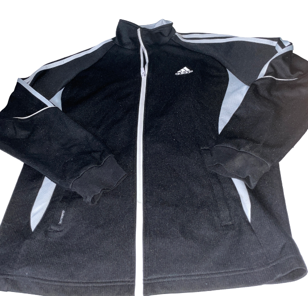 Vintage female Adidas full zip black windbreaker jacket in S|L29 W20| SKU 6138