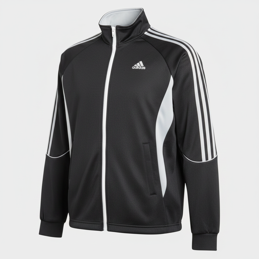 Vintage female Adidas full zip black windbreaker jacket in S|L29 W20| SKU 6138