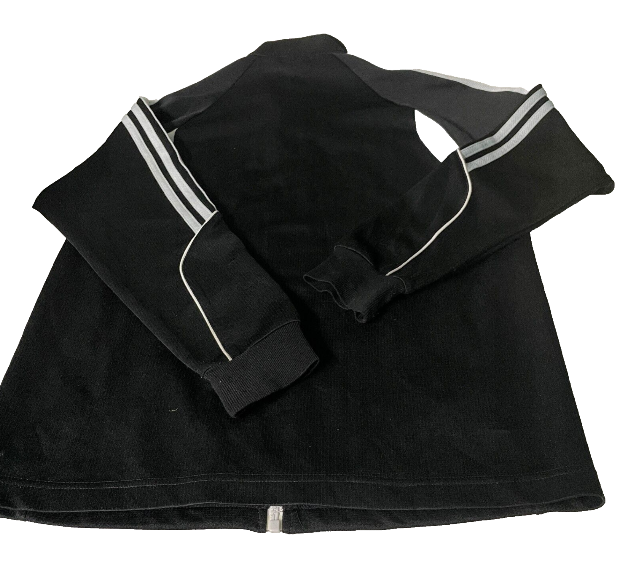 Vintage female Adidas full zip black windbreaker jacket in S|L29 W20| SKU 6138