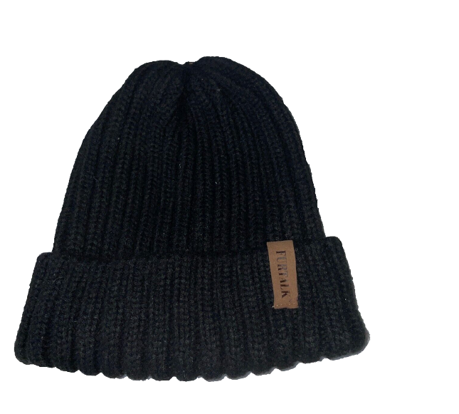 Vintage FURTALK Women's Knitted black Beanie Hat| SKU 6139