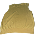 Vintage male Polo Ralph Lauren Yellow Cotton Linen Blend Knit Sweater Vest L SKU 6145