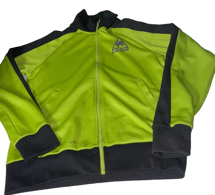 Vintage Female Lecoq Sportif Zipper windbreaker green Jacket in M|L28W18|SKU 6146