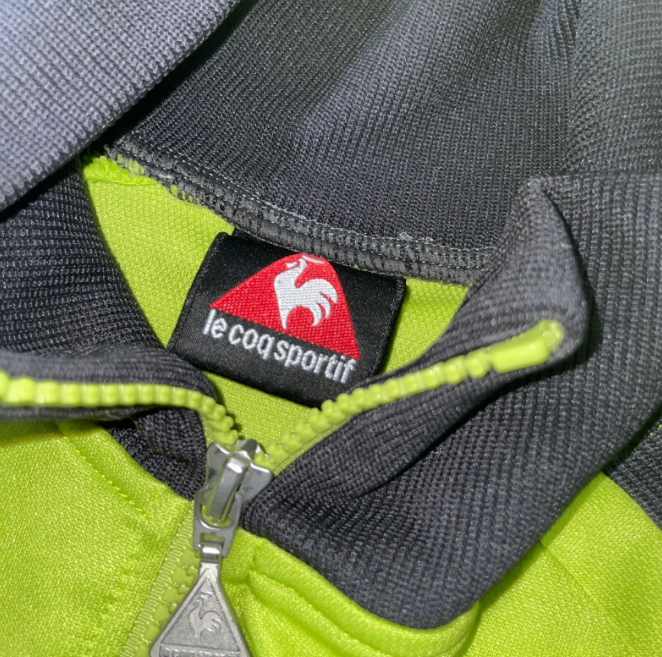 Vintage Female Lecoq Sportif Zipper windbreaker green Jacket in M|L28W18|SKU 6146