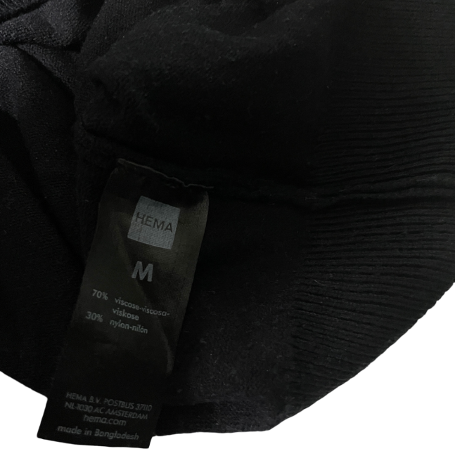 Hema Slim Fit Merino Wool-Blend Turtle Neck black turtleneck Womens SKU 6161