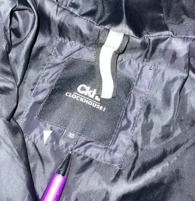 Cloackhouse black ultra light men’s jacket in size XS  L 26 W 21 IN B- grade SKU 6163