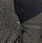 VINATGE Black and Gold Tunic Tops & Shirts for Women  SEQUINS GLITTERY BLOUSE IN SIZE XL SKU 6170