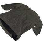 VINATGE Black and Gold Tunic Tops & Shirts for Women  SEQUINS GLITTERY BLOUSE IN SIZE XL SKU 6170