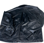 Vintage Cropped faux leather jacket for women M/L L 25 W 19 SKU 6173