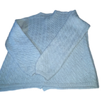VINTAGE Crochet Effect Summer Cardigan WOMENS THICK JUMPER BLUE  in size M/L  SKU 6174