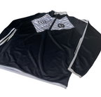 vintage quater zip GAA bLACK wome's hoodie in black FITNESS 1/4 ZIP TOP WITH REFLECTIVE PANELS SKU 6177