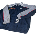 vintage Adidas Vintage Zip up Windbreaker Jacket Blue Retro 90s 80s shell track jacket in blue SKU 6180