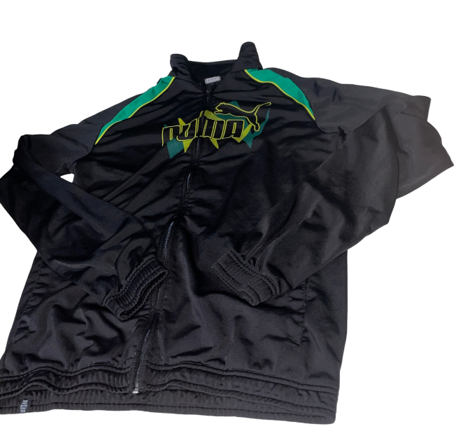 vintage Jamaican Full Zip Jacket puma black womens zip up sport jacket in XL SKU 6178