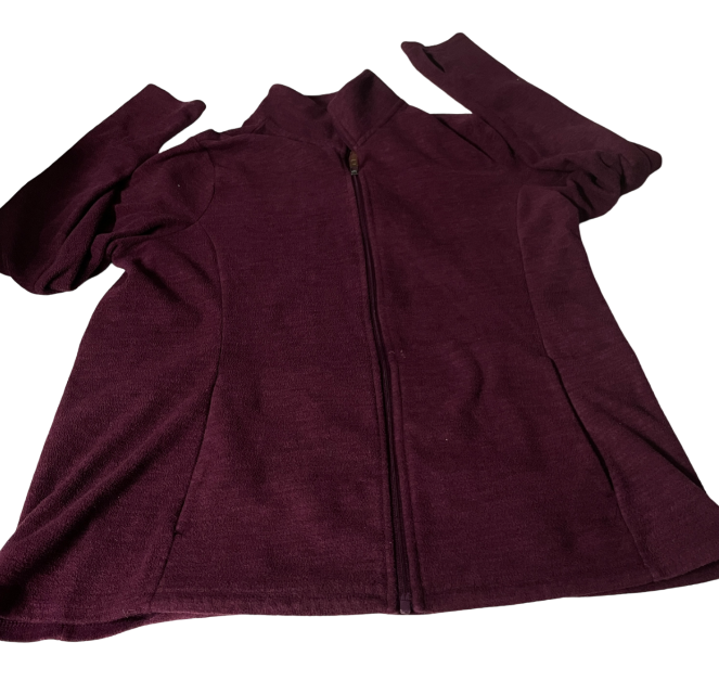vintage burgundy old navy fleece track jacket 6186 L28 W 19 SKU 6186