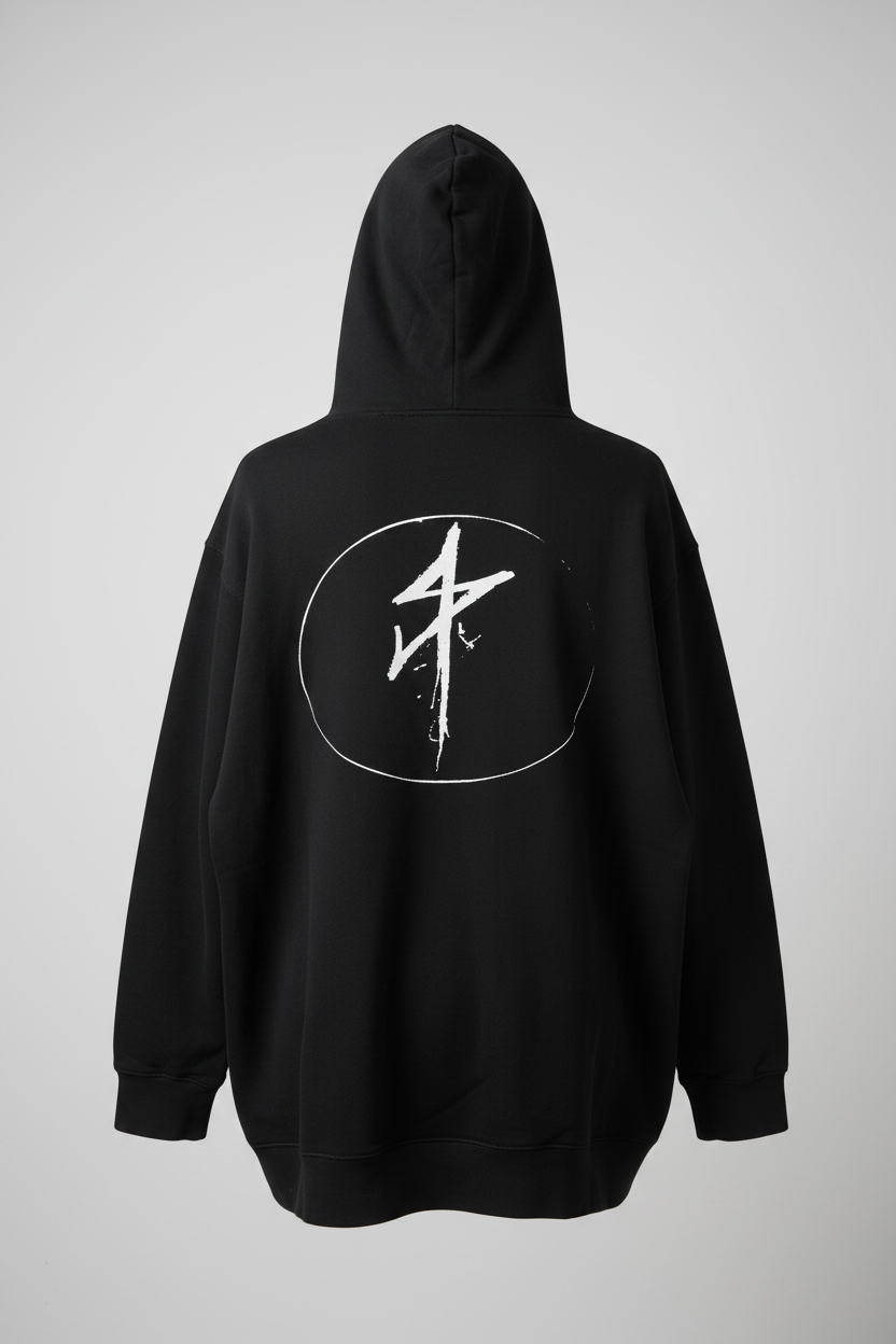 Men's Black Vintage Graphic Hoodie | SKU 6211