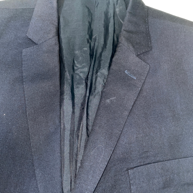 Vintage 90s Vintage men's LACOSTE navy blue retro preppy style soft material  suit jacket