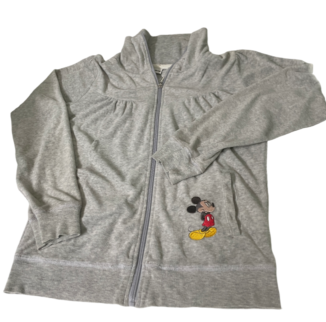 Vintage cute disney velour grey medium Mickey Mouse jacket|  L 27 W 18 SKU 6229