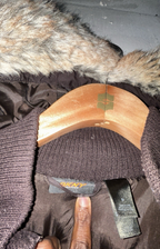 DKNY Sport Women's M Brown Logo Puffer Hooded Weatherproof Jacket M SKU 7073