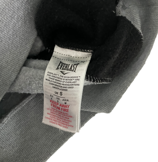 Everlast Over The Head Hoody Grey Marl Large contrast