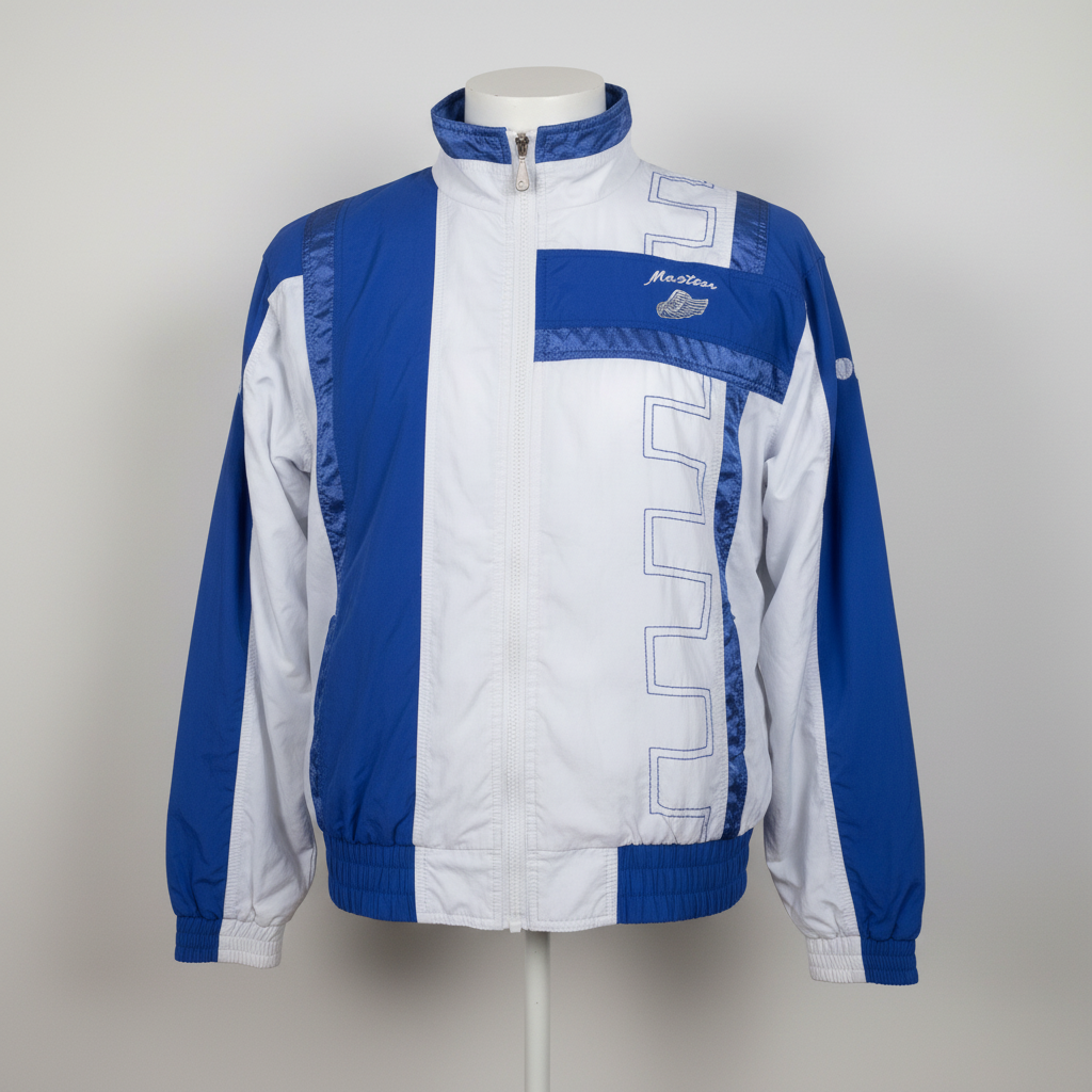Vintage men blue windbreaker/ Sports jacket/ Vintage training jacket/ Colourful sport jacket/ Urban/ Size L|L30W26|SKU 6130